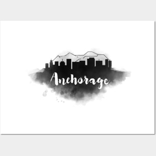 Anchorage watercolor Posters and Art